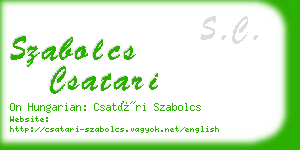 szabolcs csatari business card